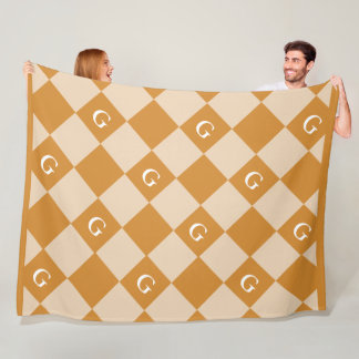 Monogram inledande diameter - lyxblanketet fleecefilt