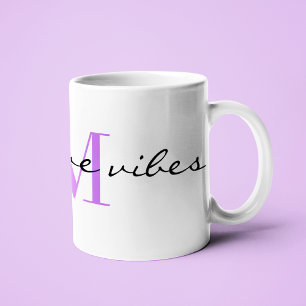 Monogram inledande positiva vibes i Snyggt, Kaffemugg