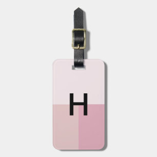 Monogram Inledande Rosa för pastellBlek Bagagebricka