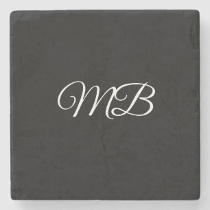 Monogram - inledande svartvit gåva stenunderlägg