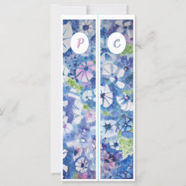 Monogram inledande vitsiska blommor två Bokmärken