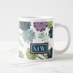 Monogram Insamling av växthälsa Succulated Pa Jumbo Mugg