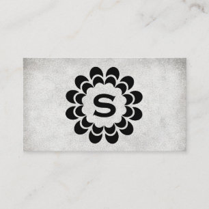 Monogram INSLAG Grunge struktur (grått) Visitkort