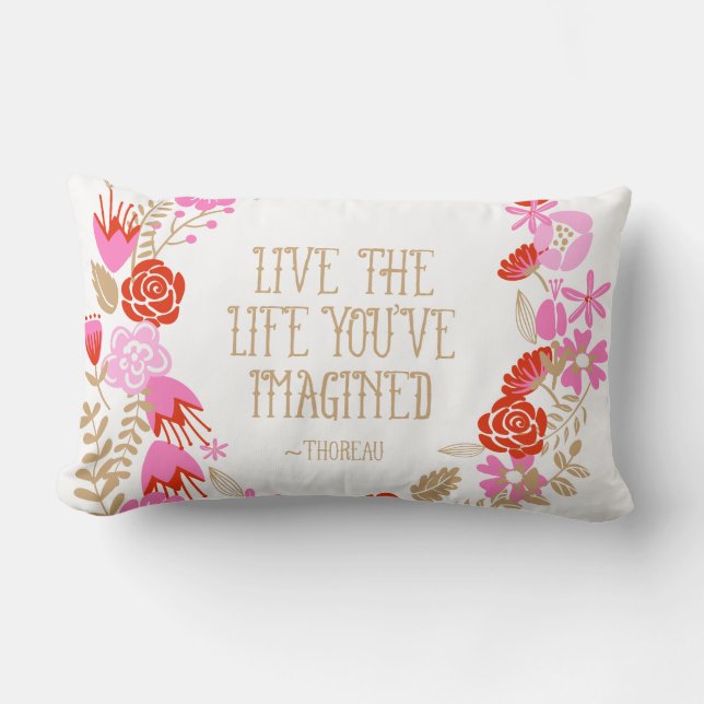 Monogram inspiration Live Life Imagted-Quote Lumbarkudde (Framsida)