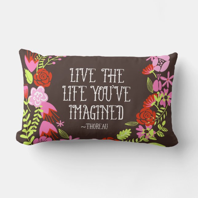 Monogram inspiration Live Life Imagted-Quote Lumbarkudde (Framsida)