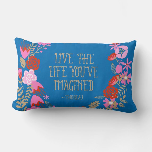 Monogram inspiration Live Life Imagted-Quote Lumbarkudde (Framsida)