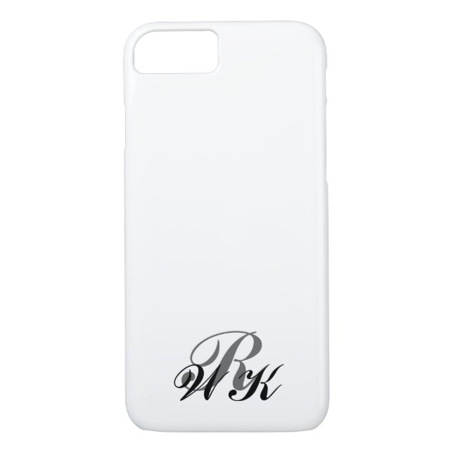 Monogram iPhone 7 Fodral i vitt Case-Mate iPhone Skal (Baksida)