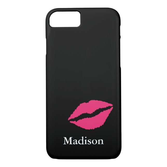 Monogram iPhone 7 Fodral med kyss Case-Mate iPhone Skal (Baksida)