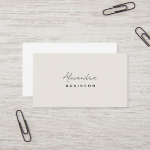 Monogram ivorianskt minimalistiskt kvinnligt Affär Visitkort