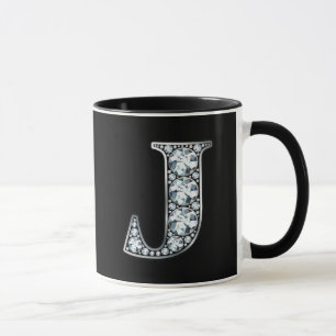 Monogram J Faux Diamond Mugg