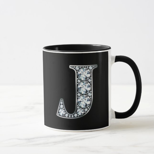 Monogram J Faux Diamond Mugg (Höger)