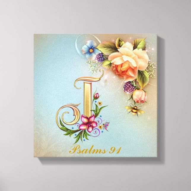 Monogram J Premium Wrapped Canvas (glapp) (Framsida)