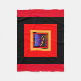 MONOGRAM J RED FLEECEFILT