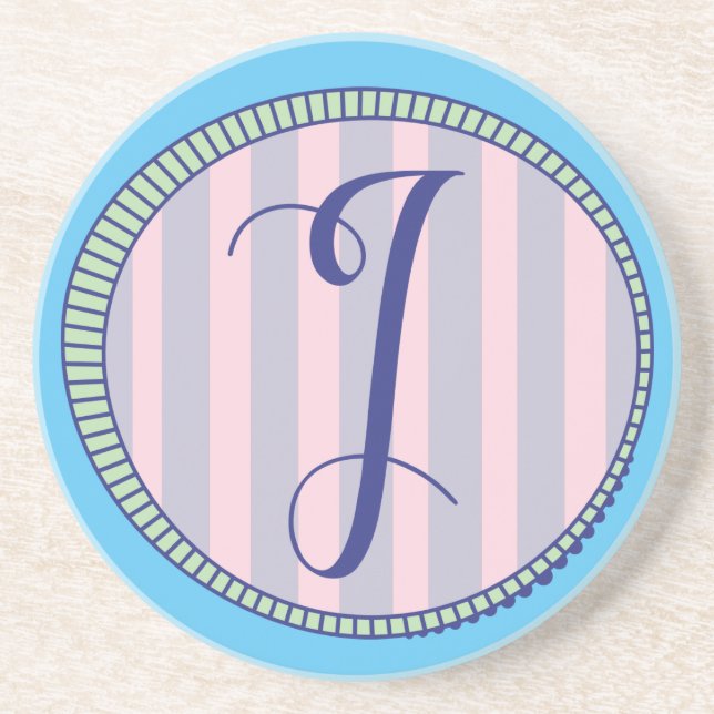 Monogram J Sandstone Underlägg (Framsidan)