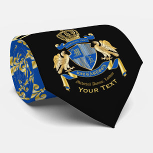 Monogram Jackar Arm Blue Guld Eagle Fleur de Lis Slips