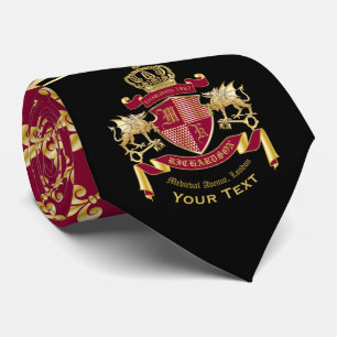 Monogram Jackar Emblem från Arm Red Guld Dragon K Slips