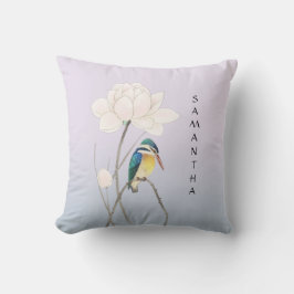 Monogram Japansk Vintage Kingfisher Kudde