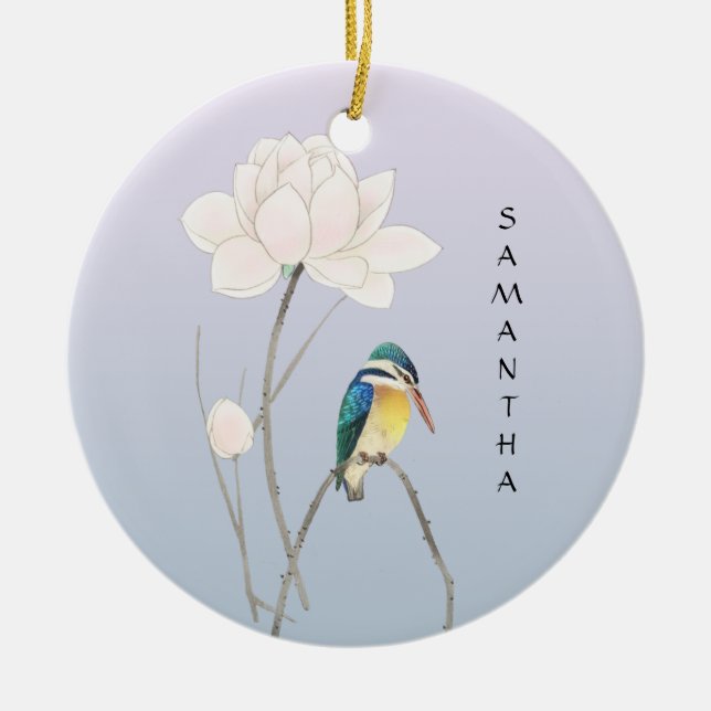 Monogram Japansk Vintage Lotus Ornament (Framsidan)