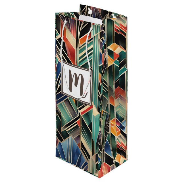  Monogram Jazzy Geometrisk  Elegant Klassisk Boho  (Baksidan Vinklad)