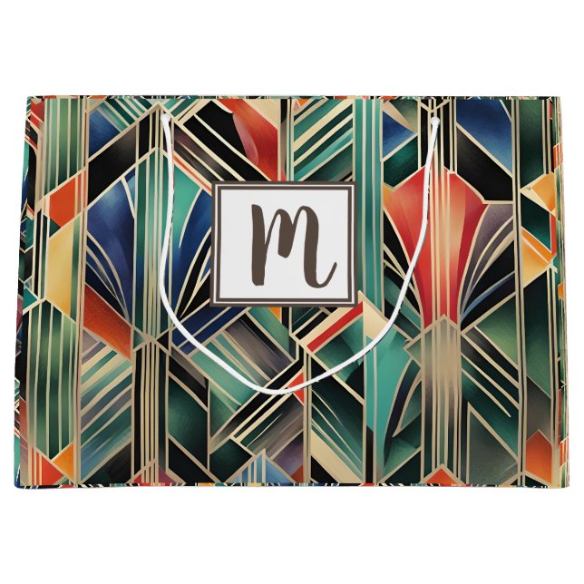 Monogram Jazzy Geometrisk Elegant Klassisk Boho (Framsidan)