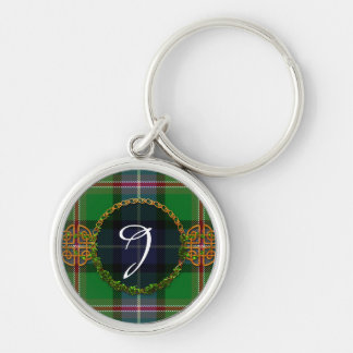 Monogram Jones Tartan Rund Silverfärgad Nyckelring
