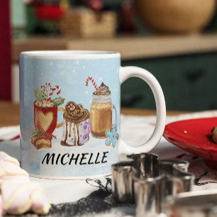 Monogram jul varm kakao choklad namn kaffemugg