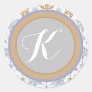 Monogram julflinga dekaler runt klistermärke