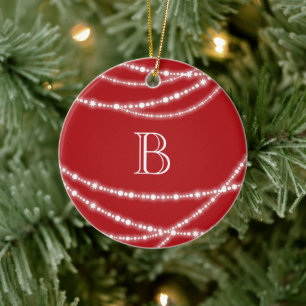 Monogram julfotfoto med fina och ljusa miniatyrbil julgransprydnad keramik