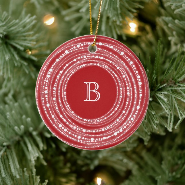 Monogram julfotfoto med fina och ljusa miniatyrbil julgransprydnad keramik (Träd)