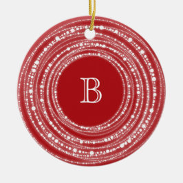 Monogram julfotfoto med fina och ljusa miniatyrbil julgransprydnad keramik