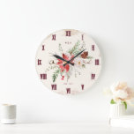 Monogram julklapp, julklapp stor klocka<br><div class="desc">Öka din helgdag med vår Vintage Dresad julmur Clock - en tidlös och charmerande biet som på ett utmärkt sätt kombinerar rustik lantbruksestetik med säsong elegans. Den här klockan skryter med en intressant design som är försedd med vintern grey och en lush poinsettia bouquet, och som frammanar att helgdagarna är...</div>