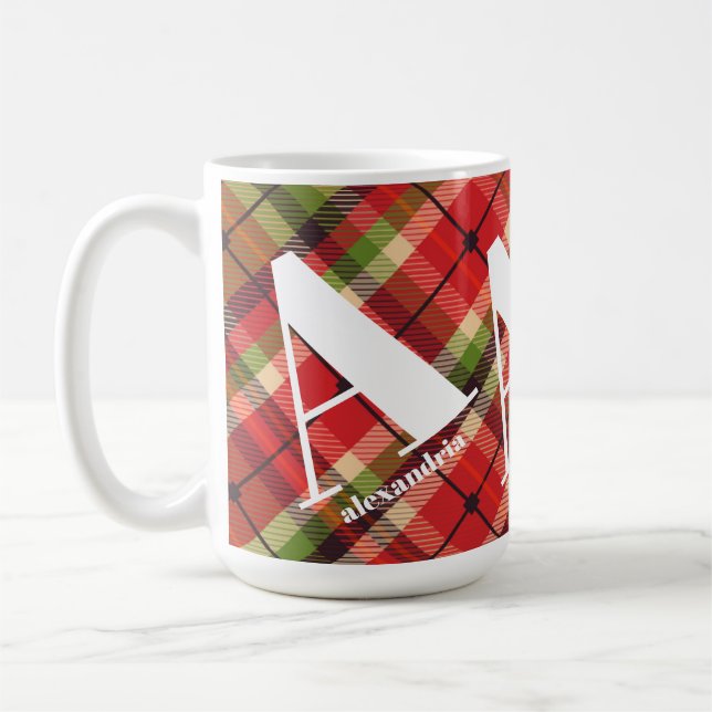 Monogram julpapp kaffemugg (Vänster)