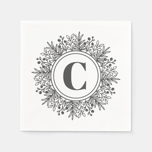 Monogram Julsnöflinga Jul Pappersservett (Framsidan)