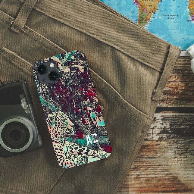 Monogram Jungle Cat Fodral-Mate iphone case (Skapare uppladdad)