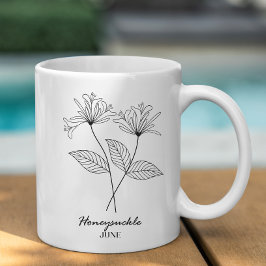 Monogram juni födelsemånadsblomma kaffemugg
