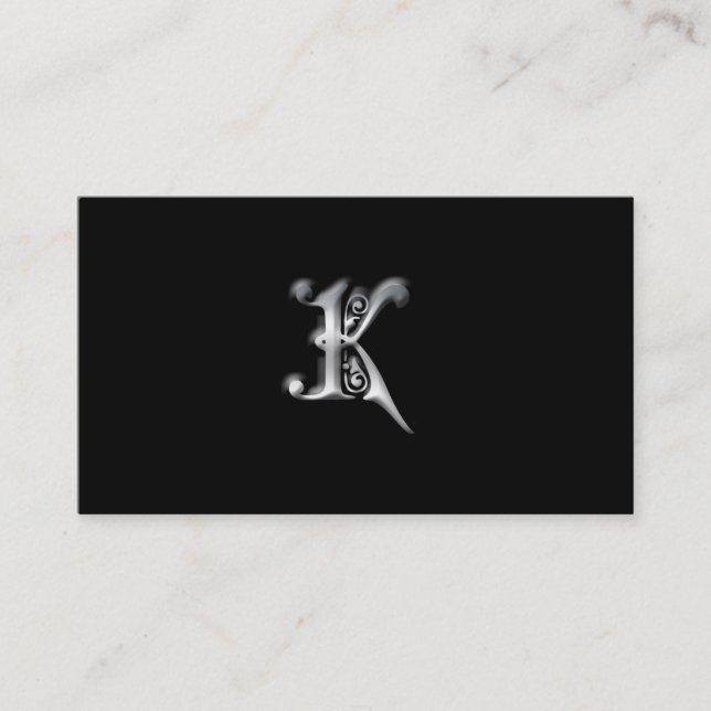 Monogram K-affärskort Visitkort (Framsida)