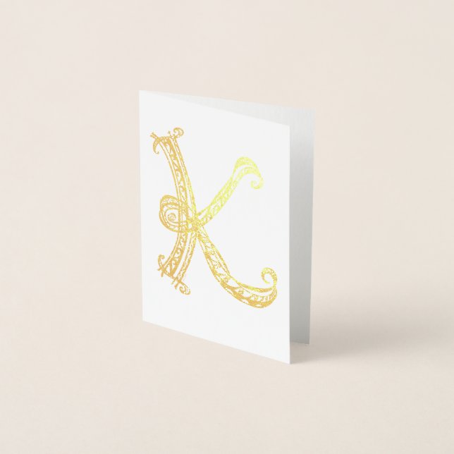 Monogram K-fiskekort Folierat Kort (Framsida)