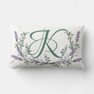 Monogram K Lavender Eucalyptus Lumbarkudde