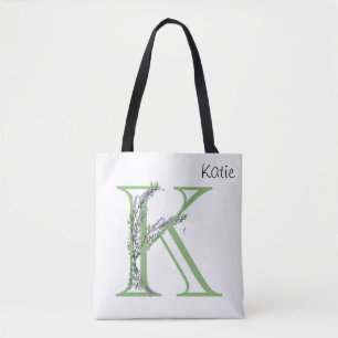 Monogram K Lavender Eucalyptus Tygkasse