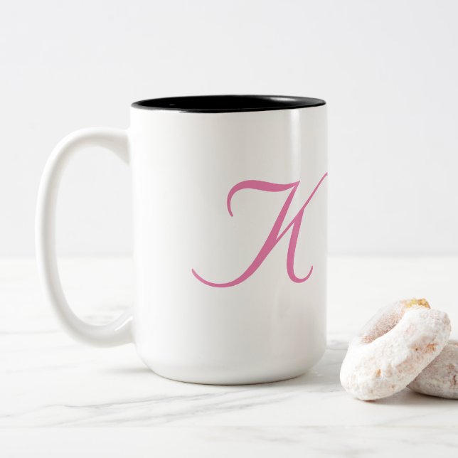 Monogram-K Två-Tonad Mugg (Med munk)
