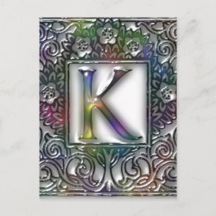 Monogram K Vykort