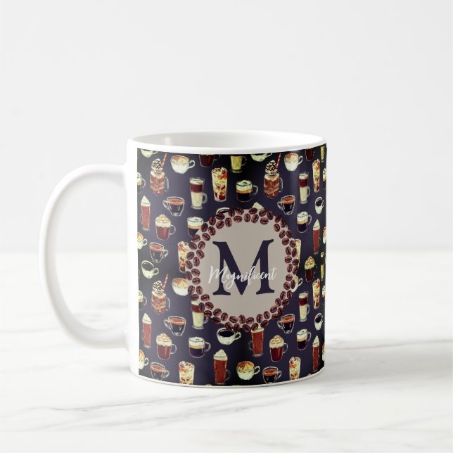Monogram kaffe Älskare Kaffemugg (Vänster)