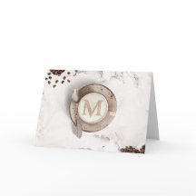 Monogram kaffelatte Art | Grattis på födelsedagen