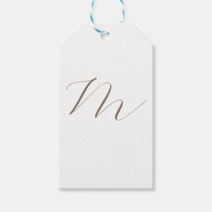 Monogram kalligrafi Unik Enkel Modern Presentetikett