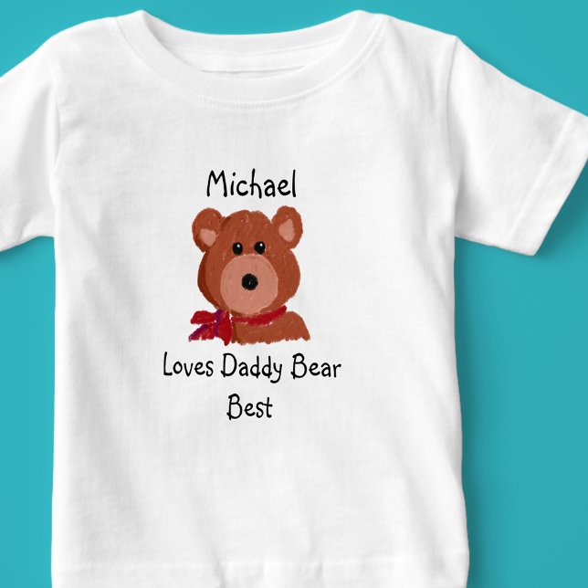 Monogram Kärlek pappa Bear Best T Shirt (Skapare uppladdad)