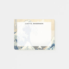 Monogram Katsushika Hokusai, Underbar Wave Kanagaw Post-it Block