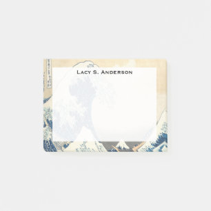 Monogram Katsushika Hokusai, Underbar Wave Kanagaw Post-it Block