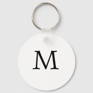 Monogram Keychain för brev M Nyckelring