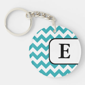 Monogram Keychain för turkossparreakryl