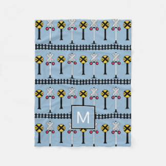 Monogram | Kids Tåg Signals Fleecefilt